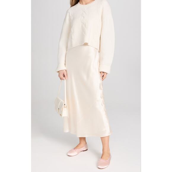 Mansur Gavriel Dream Ballerina Flats in Rose Satin 38.5 - Picture 7 of 8